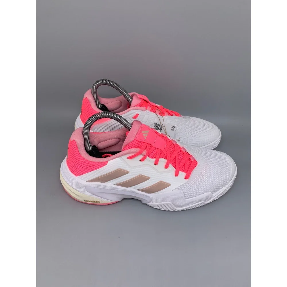 Adidas Barricade 13 W White Pink Tennis Shoes JP9842 Women's Sz 7 NWT